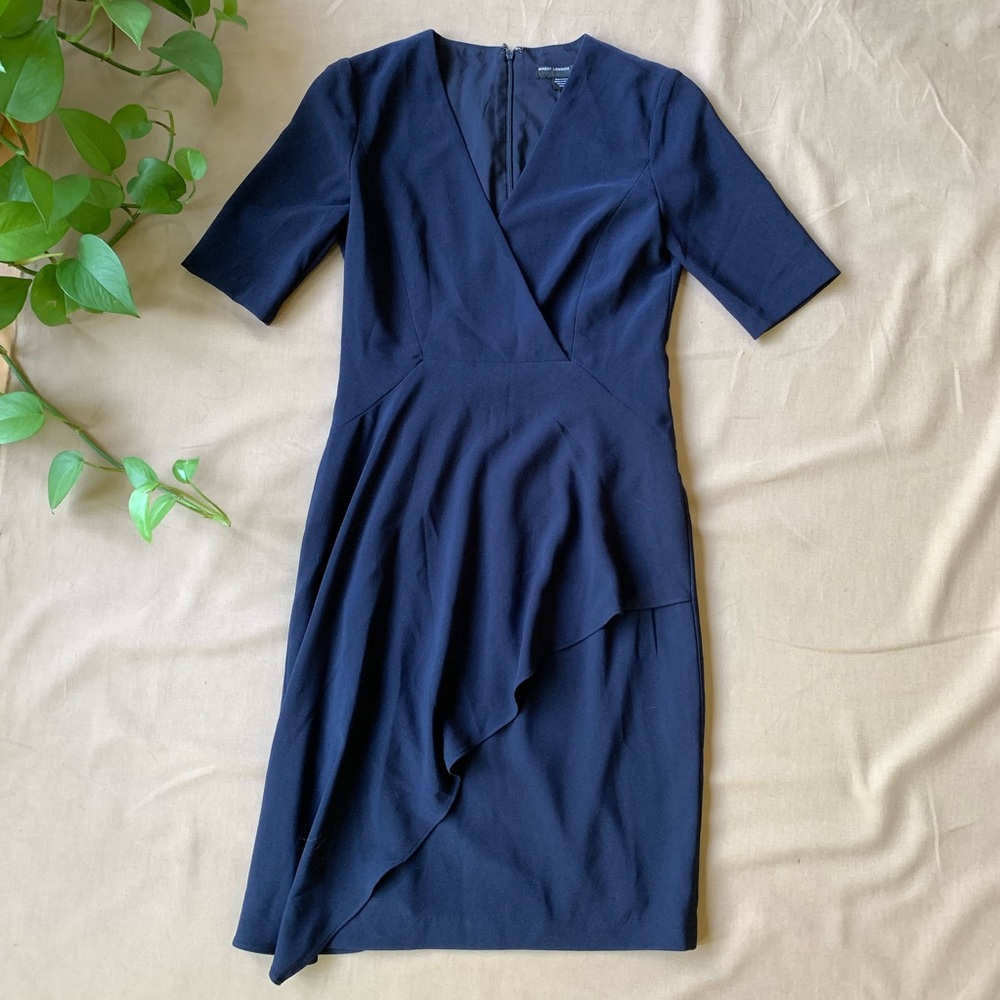 Maggy London Draped Ruffle Sheath Dress